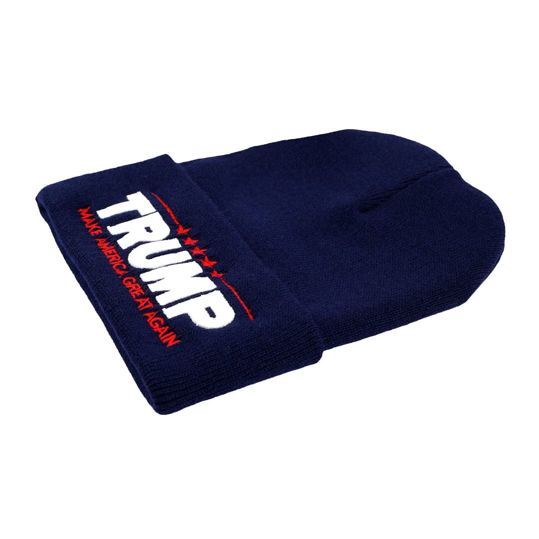 Made in USA Exclusive 2024 47th President 3D Trump Skull Knit Beanie Cap President Beanie Hat