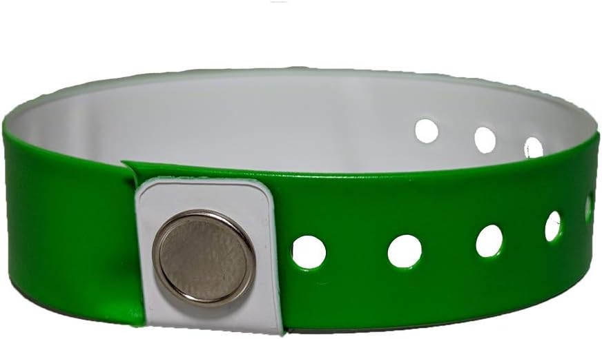Reusable Vinyl Wristbands - 20 Red, 20 Yellow, 20 Green