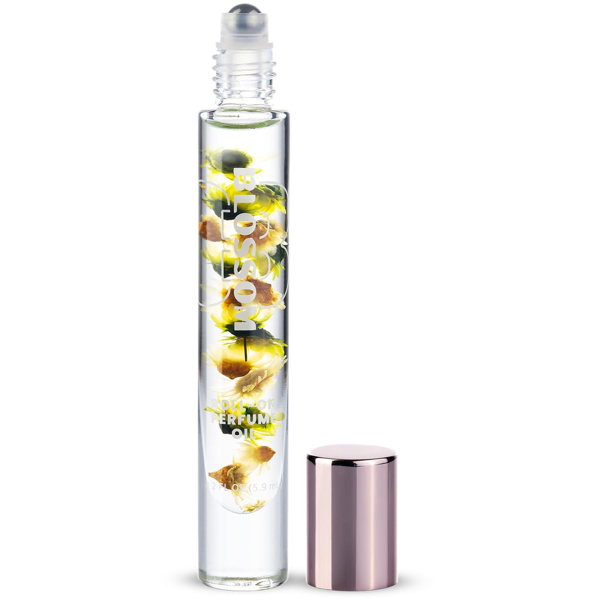 Blossom Roll on Perfume Oil for Women, Alcohol Free Rollerball Perfume with Essential Oil, Infused with Real Flowers, Made in USA, 0.20 oz (Lemon, Bergamot, Violet, White Musk), Cactus Flower