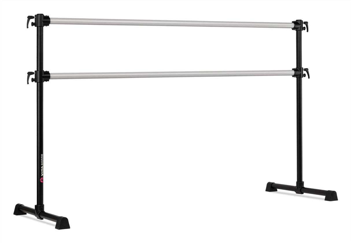 VITA Barre Portable Freestanding Double Ballet Barre, Professional | Adjustable Height, Made in USA, Home or Gym Exercise Equipment for Kids & Adults | Dance, Fitness, Pilates