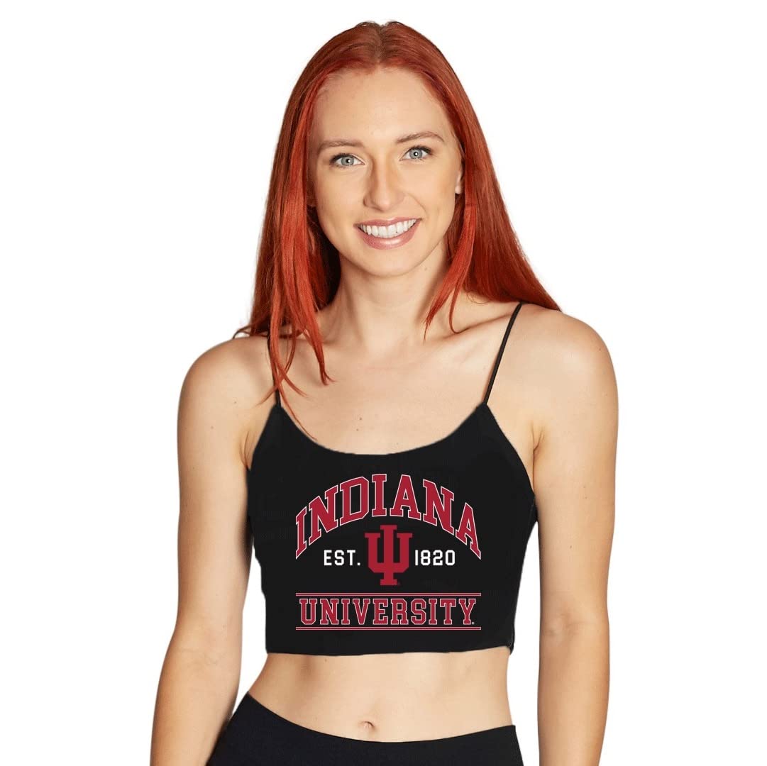 Lojobands Women's Tailgate Outfit College Spaghetti Tank Top Crop Top Made in USA One Size Fits Most