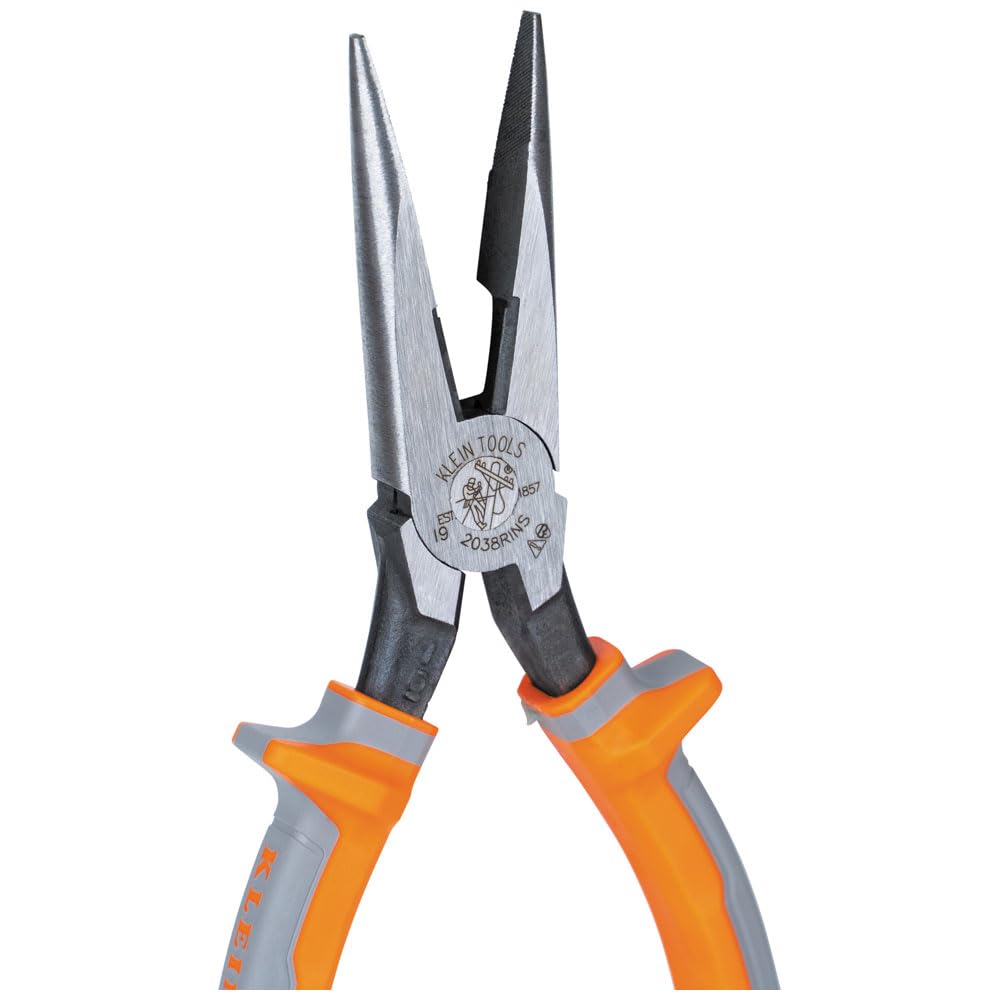 Klein Tools 1005RINS Insulated Pliers, Made in USA, Cutting / Crimping Tool for Insulated and Non-Insulated 10 to 22 AWG Wire and Connectors,1000V Rated