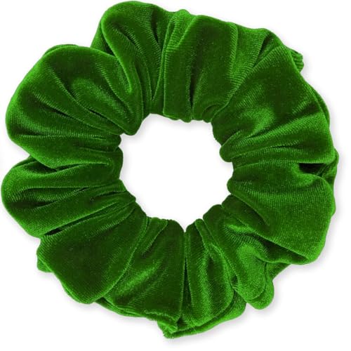 Velvet Scrunchies 3-Pack Gift Set Premium Plush Ponytail Holder Made in the USA Burgundy Forest Black