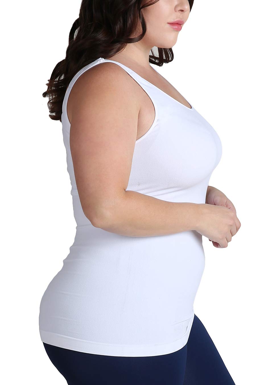 NIKIBIKI Women Seamless Premium Classic Tank Top, Made in U.S.A, Plus Size