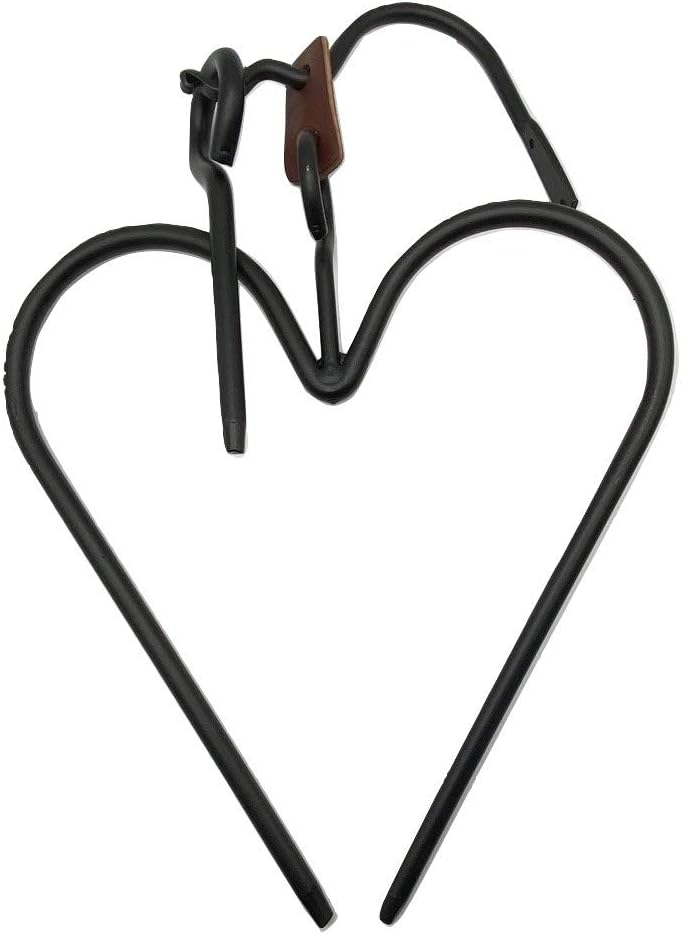 Saving Shepherd 16" Heart Dinner Bell Set - Amish Hand Forged Heavy Duty Wrought Iron Chime Hand Crafted & Made in The USA