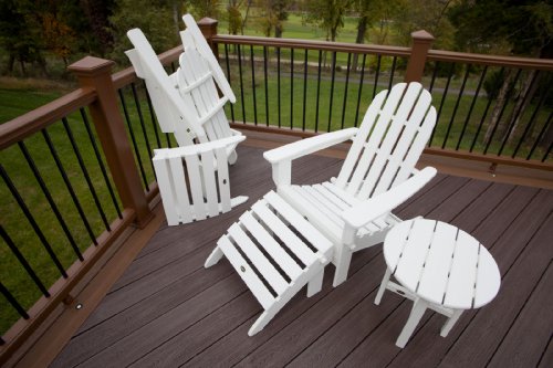 Trex Outdoor Furniture Cape Cod Round 18-Inch Side Table, Sand Castle