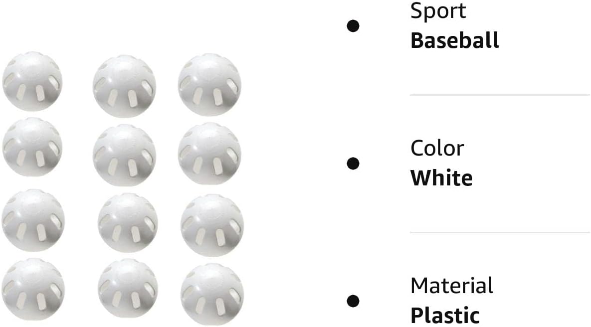 WIFFLE Ball Baseballs Official Size (12 Pack)