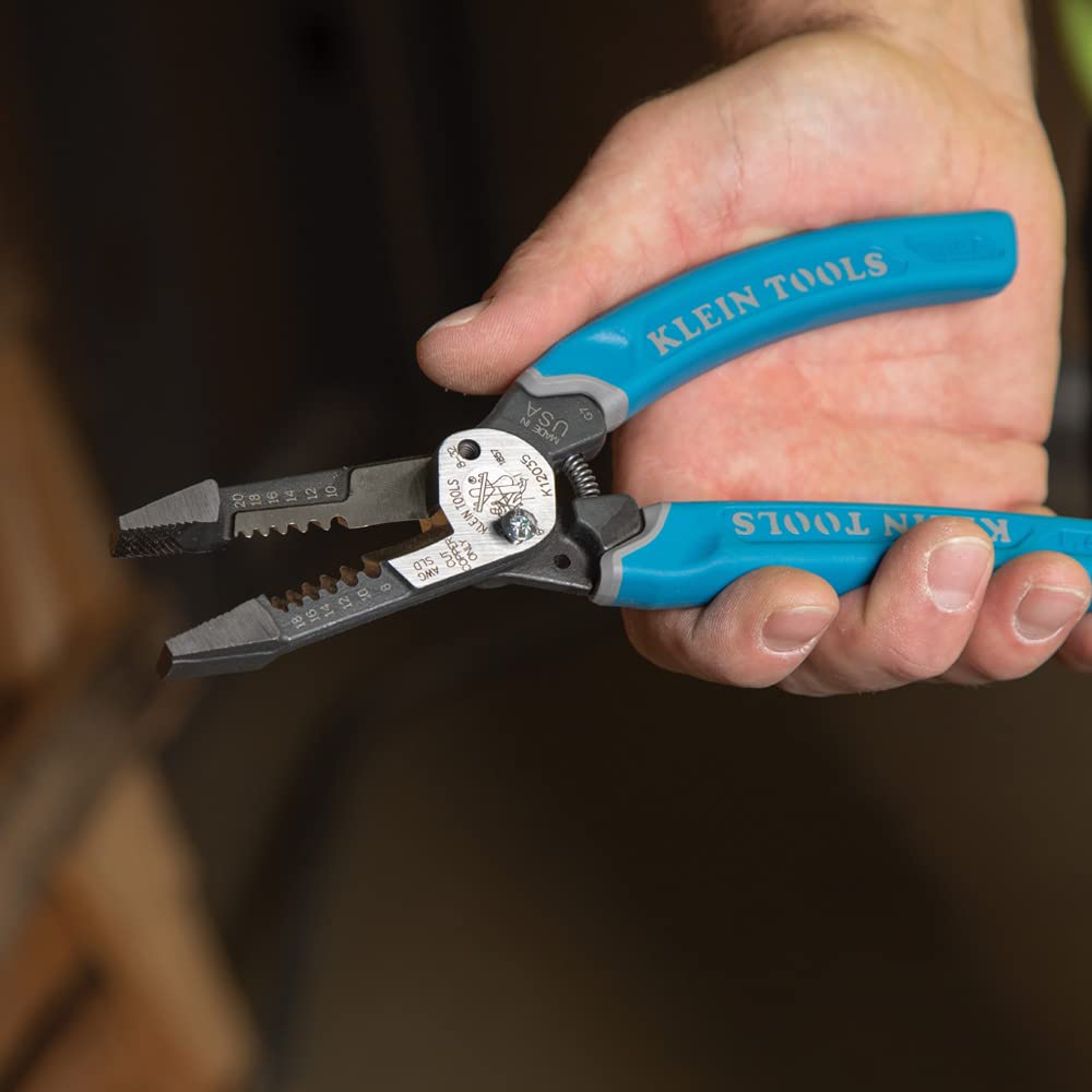 Klein Tools K12035 Klein-Kurve Wire Cutters, Heavy Duty Wire Stripping Tool, Made in USA
