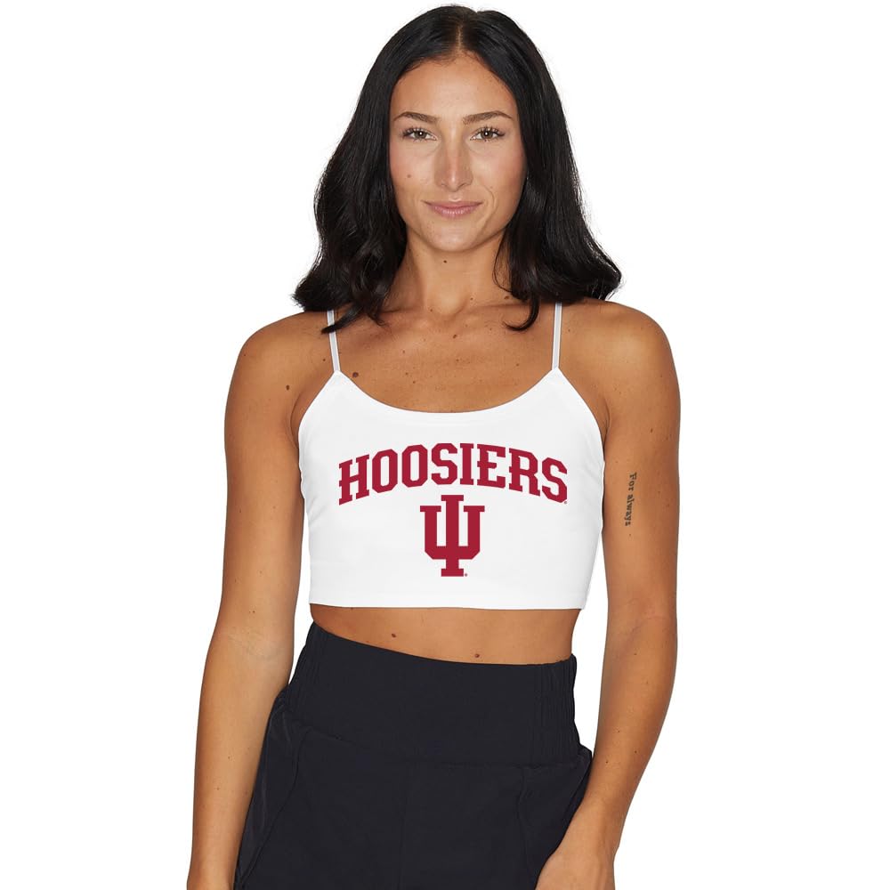 Lojobands Women's Tailgate Outfit College Spaghetti Tank Top Crop Top Made in USA One Size Fits Most