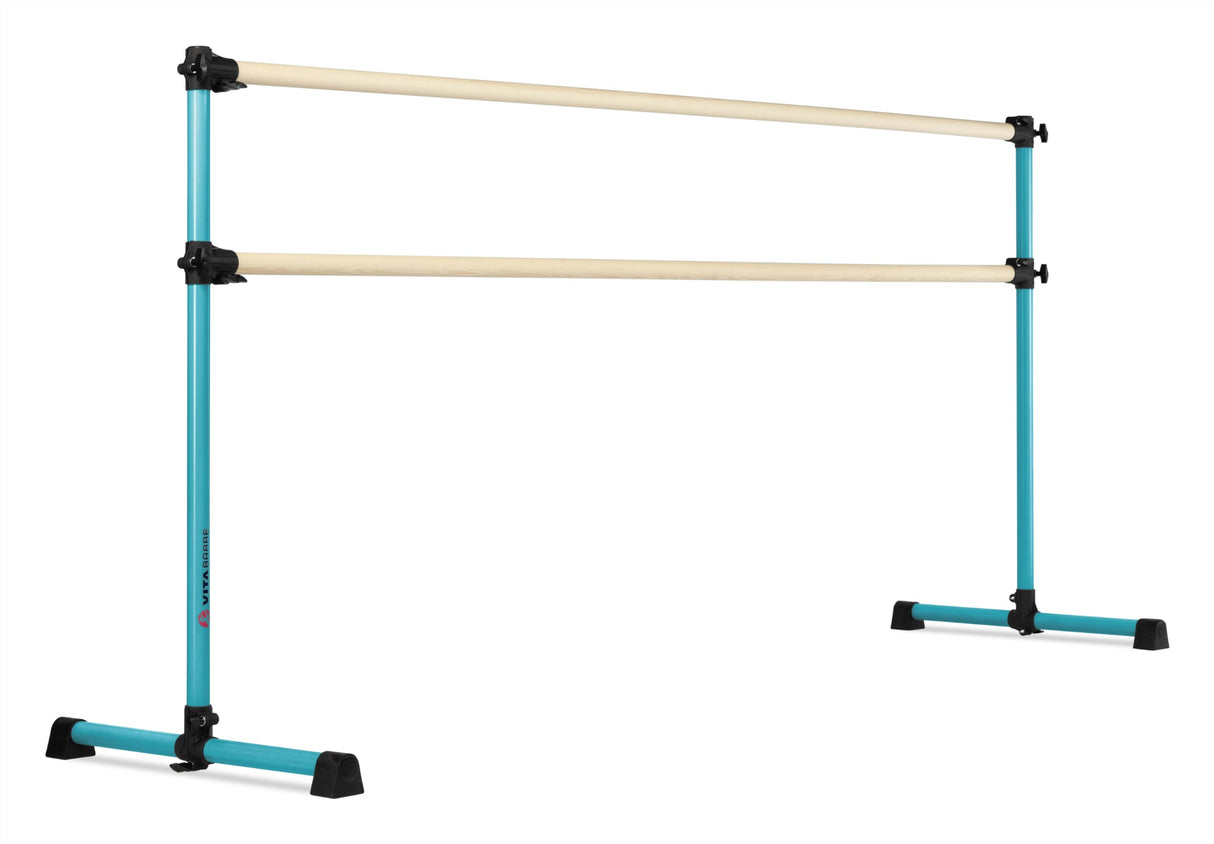 VITA Barre Portable Freestanding Double Ballet Barre, Prodigy, Wood | Adjustable Height, USA Made, Home or Gym Exercise Equipment for Kids & Adults | Dance, Fitness, Pilates