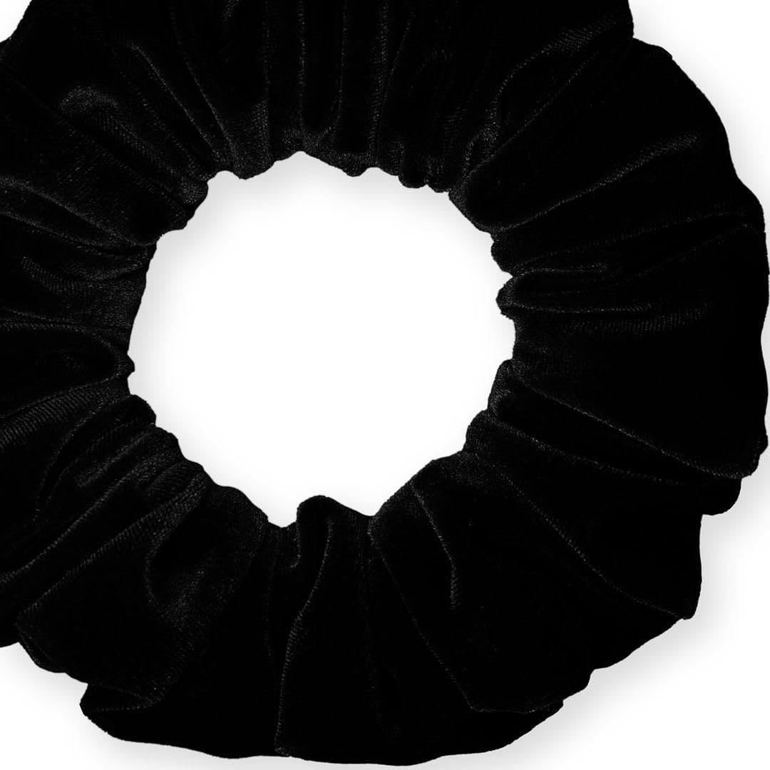 Velvet Scrunchies Jumbo Size Plush Big Ponytail Holders Thick Braided Locked Hair Big Made in the USA Green Pine