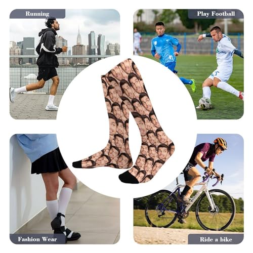 Custom Socks with Picture:Made in USA,Customized Face Socks,Personalized Socks Memorial Gift for Men Women Kid