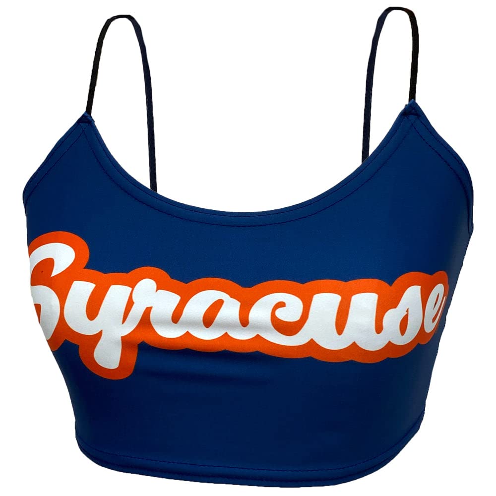 Lojobands Women's Tailgate Outfit College Spaghetti Tank Top Crop Top Made in USA One Size Fits Most