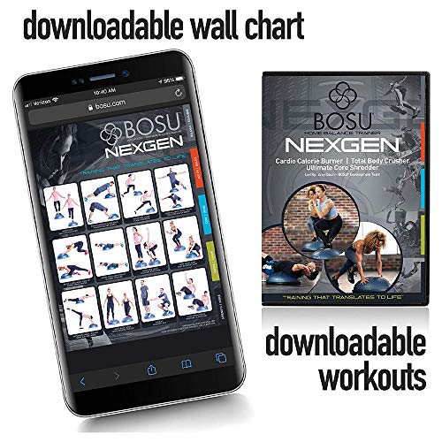 BOSU Sport Balance Trainer, Travel Size Allows for Easy Transportation and Storage, 50cm,