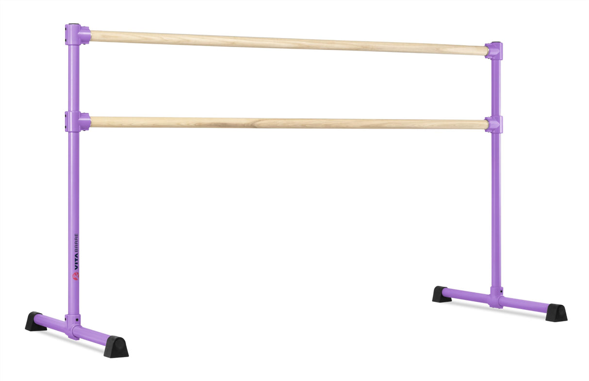 VITA Barre Portable Freestanding Double Ballet Barre, Extreme, Wood | Fixed Height, Made in USA, Home or Gym Exercise Equipment for Kids & Adults | Dance, Fitness, Pilates