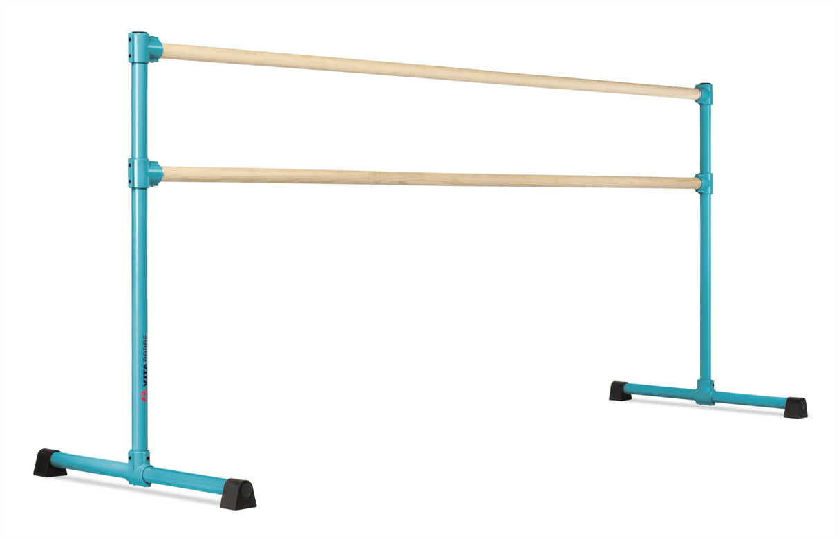 VITA Barre Portable Freestanding Double Ballet Barre, Extreme, Wood | Fixed Height, Made in USA, Home or Gym Exercise Equipment for Kids & Adults | Dance, Fitness, Pilates
