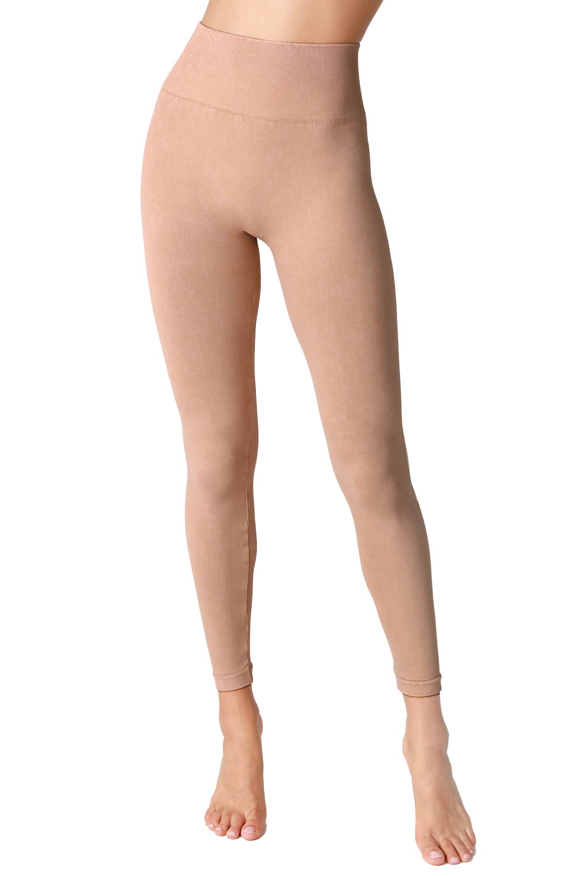 NIKIBIKI Women Seamless Vintage High Waisted Leggings, Made in U.S.A, One Size