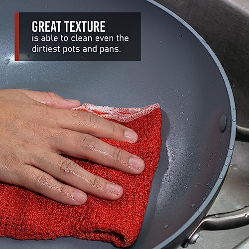Old Fashion 100% Cotton Dishcloths - Set of 4 Mixed Colors - 4 Natural -11" x 11"