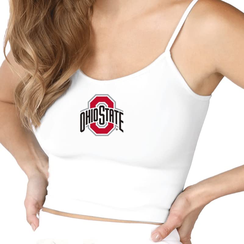 Lojobands Women's Tailgate Outfit College Spaghetti Tank Top Crop Top Made in USA One Size Fits Most