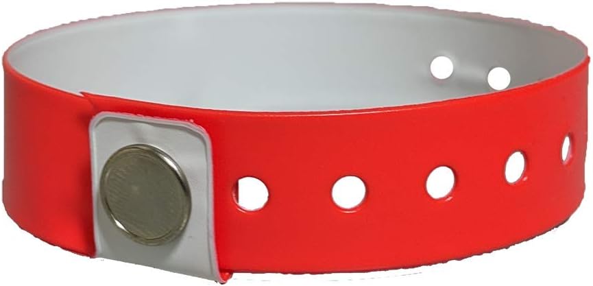 Reusable Vinyl Wristbands - 20 Red, 20 Yellow, 20 Green