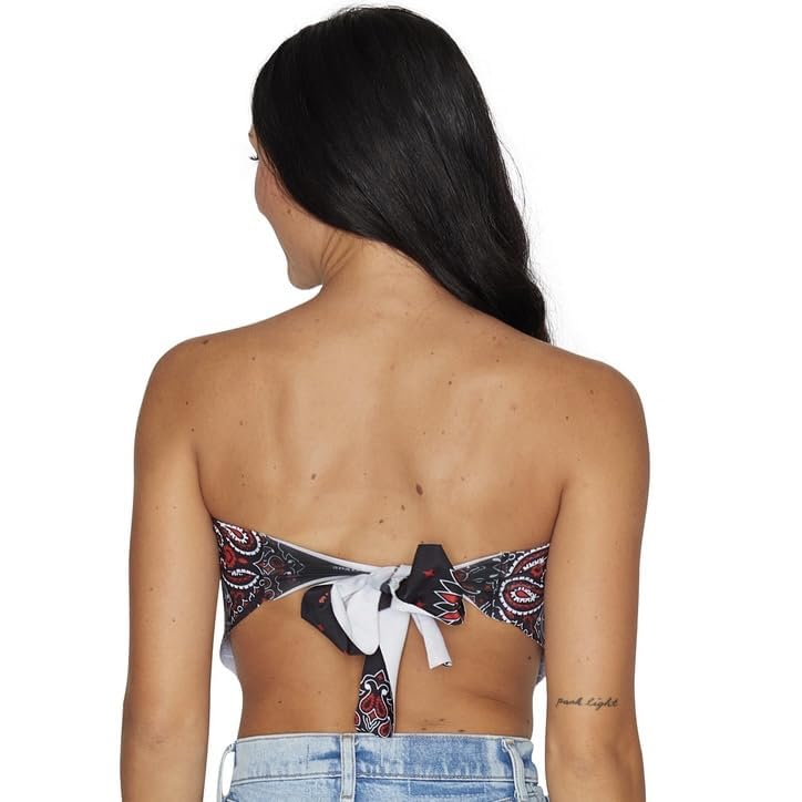 Lojobands Women's Bandana Top Tailgate Outfit College Tank Top Crop Top Made in USA One Size Fits Most