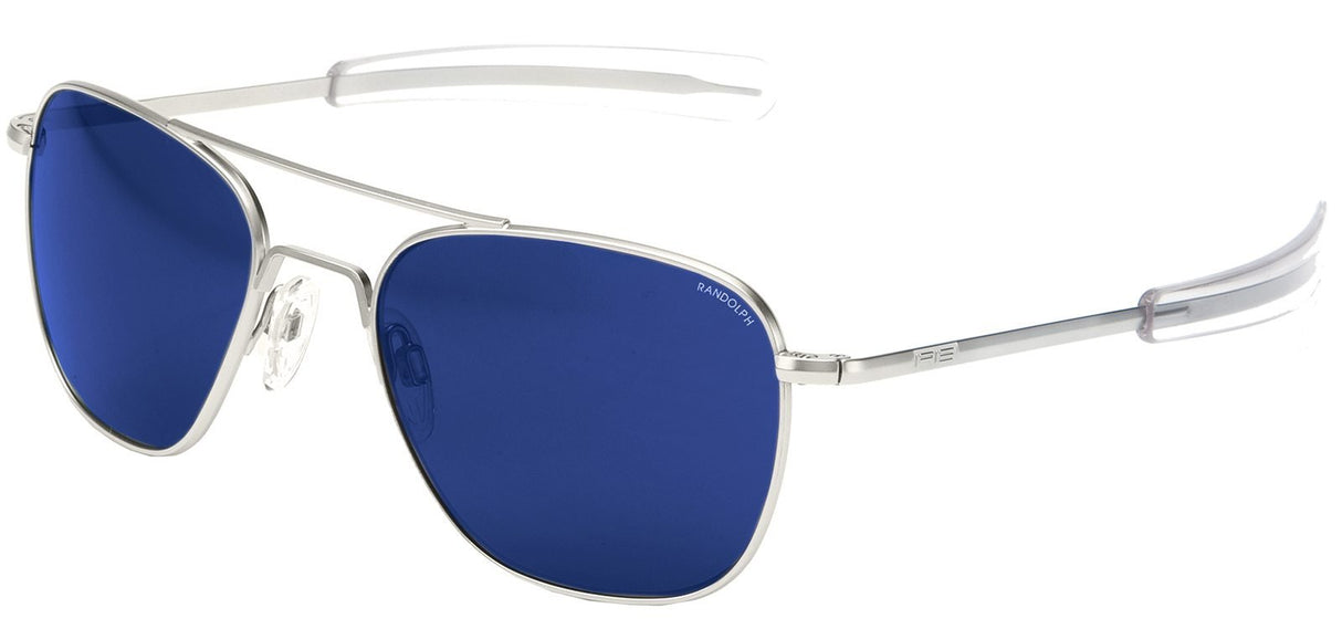 Mens or Womens Aviator Sunglasses, Matte Chrome, Classic, Polarized and Non-Polarized with UV Protection by Randolph USA