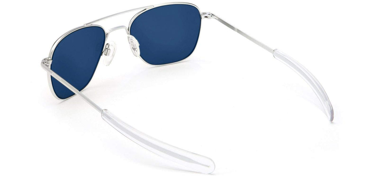 Mens or Womens Aviator Sunglasses, Matte Chrome, Classic, Polarized and Non-Polarized with UV Protection by Randolph USA