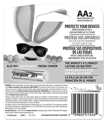 Energizer AA Batteries, Max Double A Battery Alkaline, 8 Count (Pack of 4)