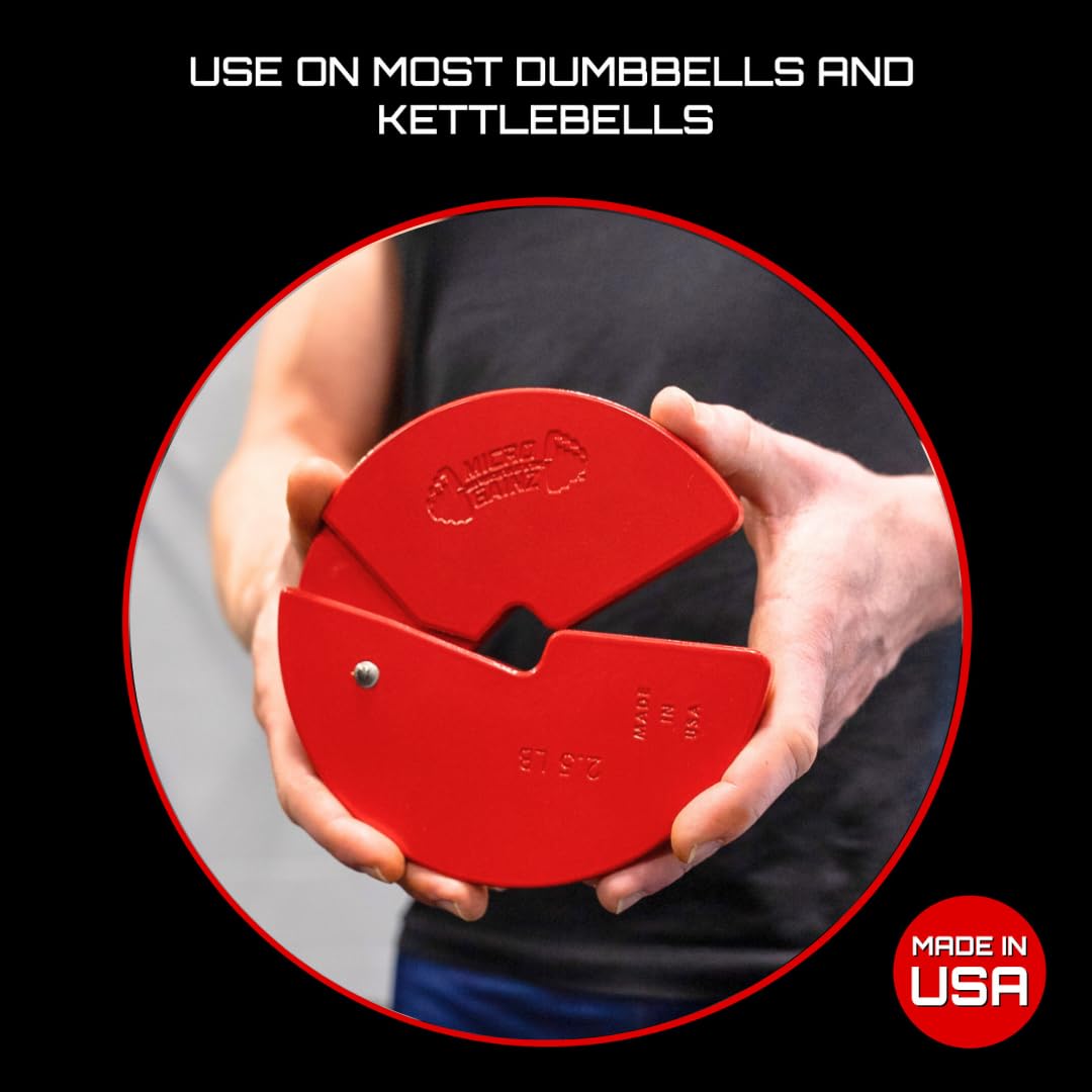 Micro Gainz Dumbbell Fractional 2.5 lb Weight Plate, Ideal for Micro Loading, (Choose Color) 2 Piece Fractional Weight Plates, Designed for Dumbbell Training, Made In USA