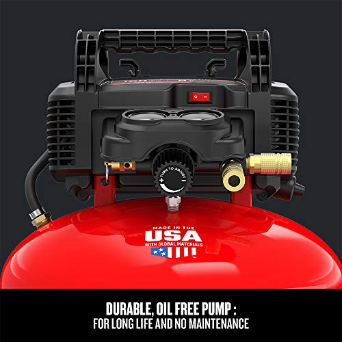 CRAFTSMAN Air Compressor, 6 Gallon, Pancake, Oil-Free with 13 Piece Accessory Kit (CMEC6150K)