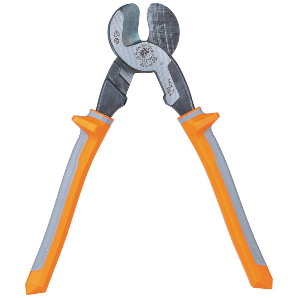 Klein Tools 1005RINS Insulated Pliers, Made in USA, Cutting / Crimping Tool for Insulated and Non-Insulated 10 to 22 AWG Wire and Connectors,1000V Rated