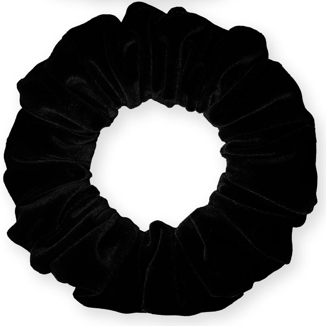 Velvet Scrunchies Jumbo Size Plush Big Ponytail Holders Thick Braided Locked Hair Big Made in the USA Green Pine