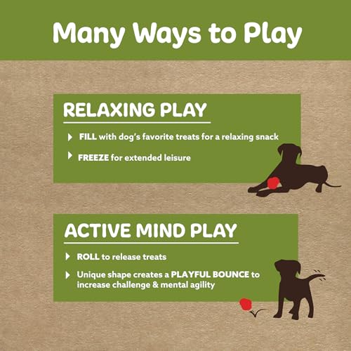 TITAN Busy Bounce, Tough Durable Treat Dispensing Dog Toy with Unpredictable Bounce, Large | Made in USA