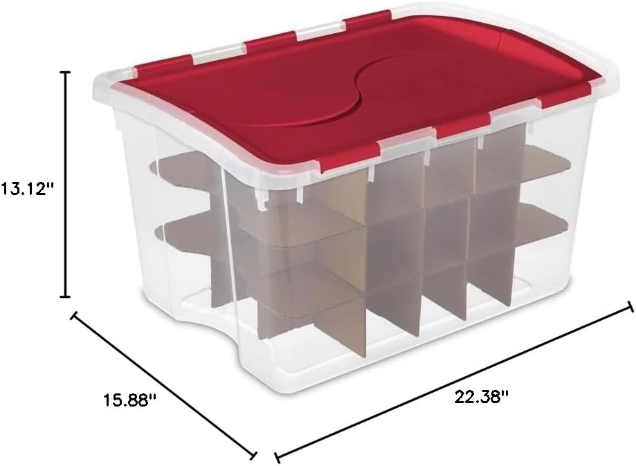 ORNAMENT BOX W/LID 48QT
