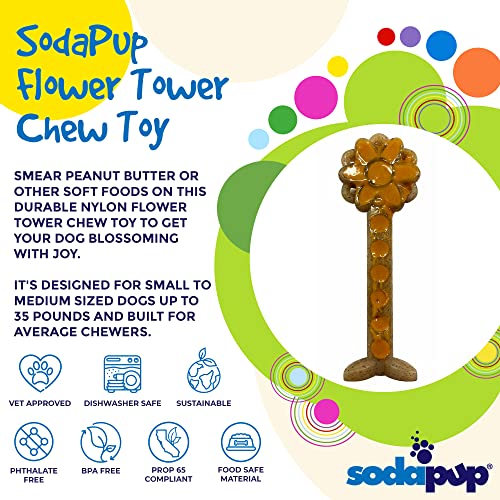 SodaPup Hot Dog – Durable Dog Chew Toy Made in USA from Non-Toxic, Pet Safe, Food Safe Nylon Material for Mental Stimulation, Clean Teeth, Fresh Breath, Problem Chewing, Calming Nerves, & More