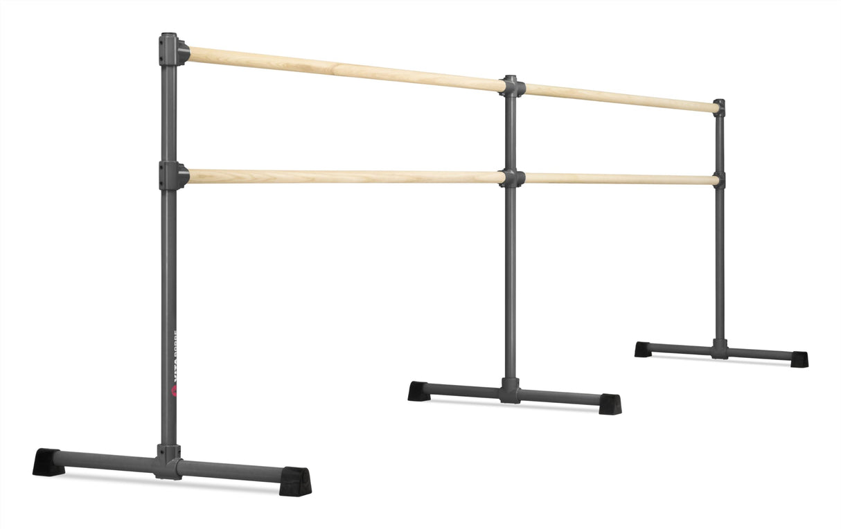 VITA Barre Portable Freestanding Double Ballet Barre, Extreme, Wood | Fixed Height, Made in USA, Home or Gym Exercise Equipment for Kids & Adults | Dance, Fitness, Pilates