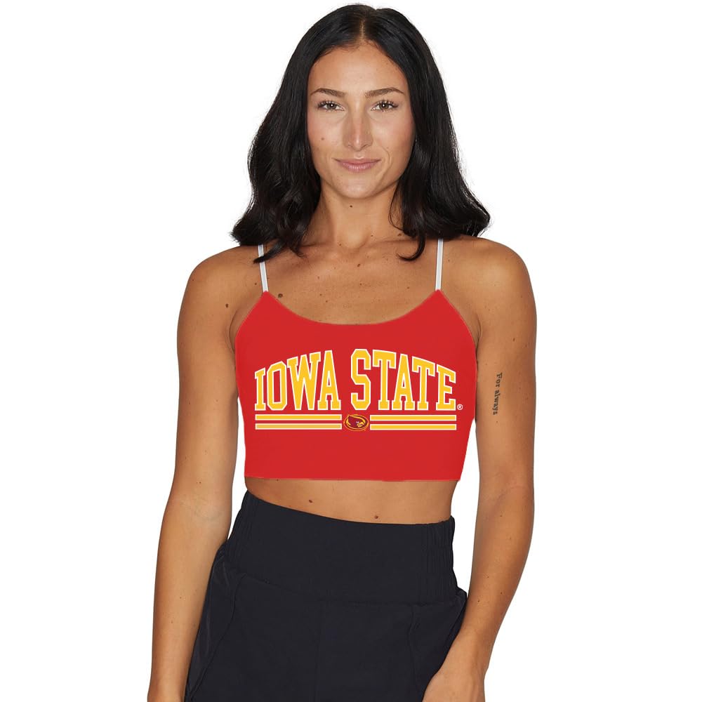Lojobands Women's Tailgate Outfit College Spaghetti Tank Top Crop Top Made in USA One Size Fits Most