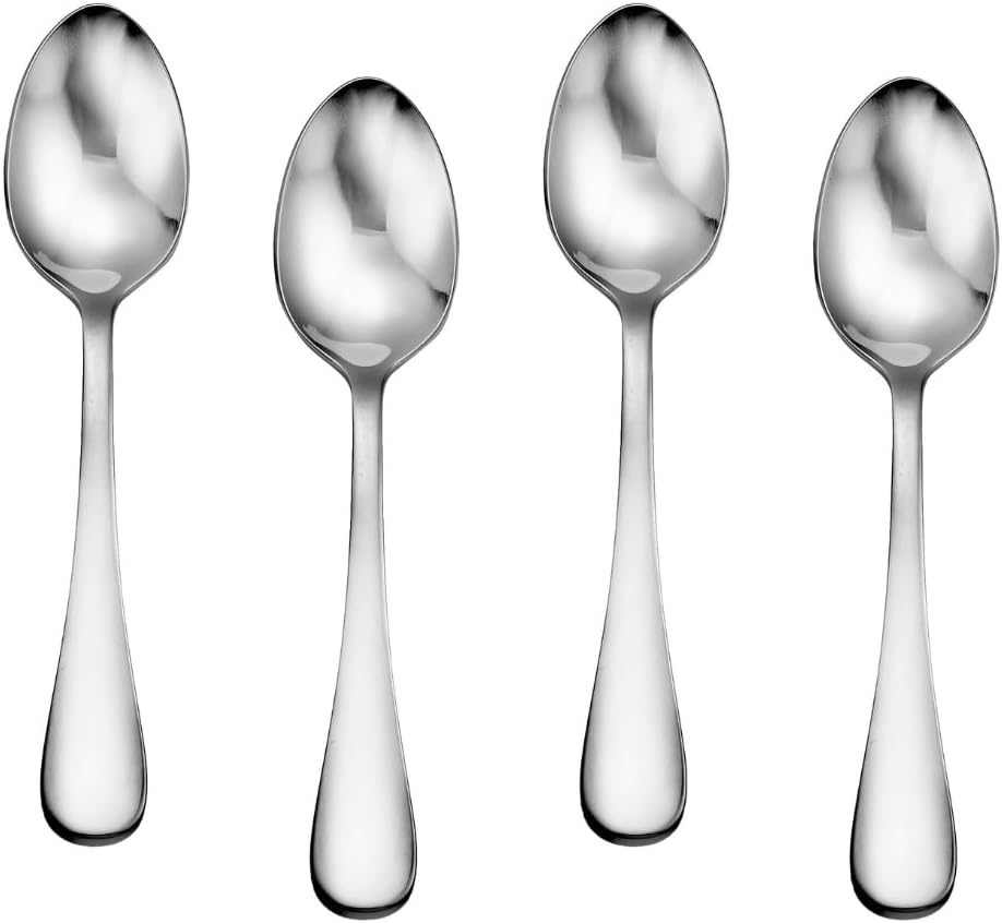 Teaspoons Made in USA Set of 12 18/10 Stainless Steel Flatware Mirror Finish Dishwasher Safe TAA HubZone and Buy American Compliant Annapolis Silverware Made by Sherrill Manufacturing Coffee Spoon