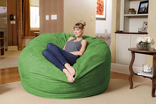 Chill Sack Bean Bag Chair: Giant 6' Memory Foam Furniture Bean Bag - Big Sofa with Soft Micro Fiber Cover, Charcoal