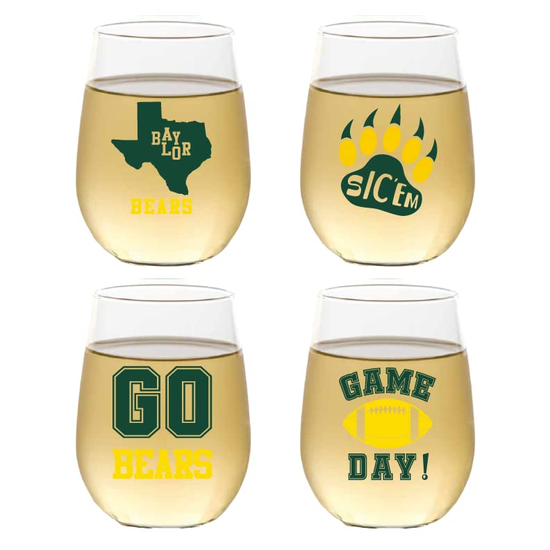 Set of 4 Shatterproof CUSTOM 16 oz Plastic Wine Glasses MADE in the USA (CHRISTMAS NUTCRAKERS)