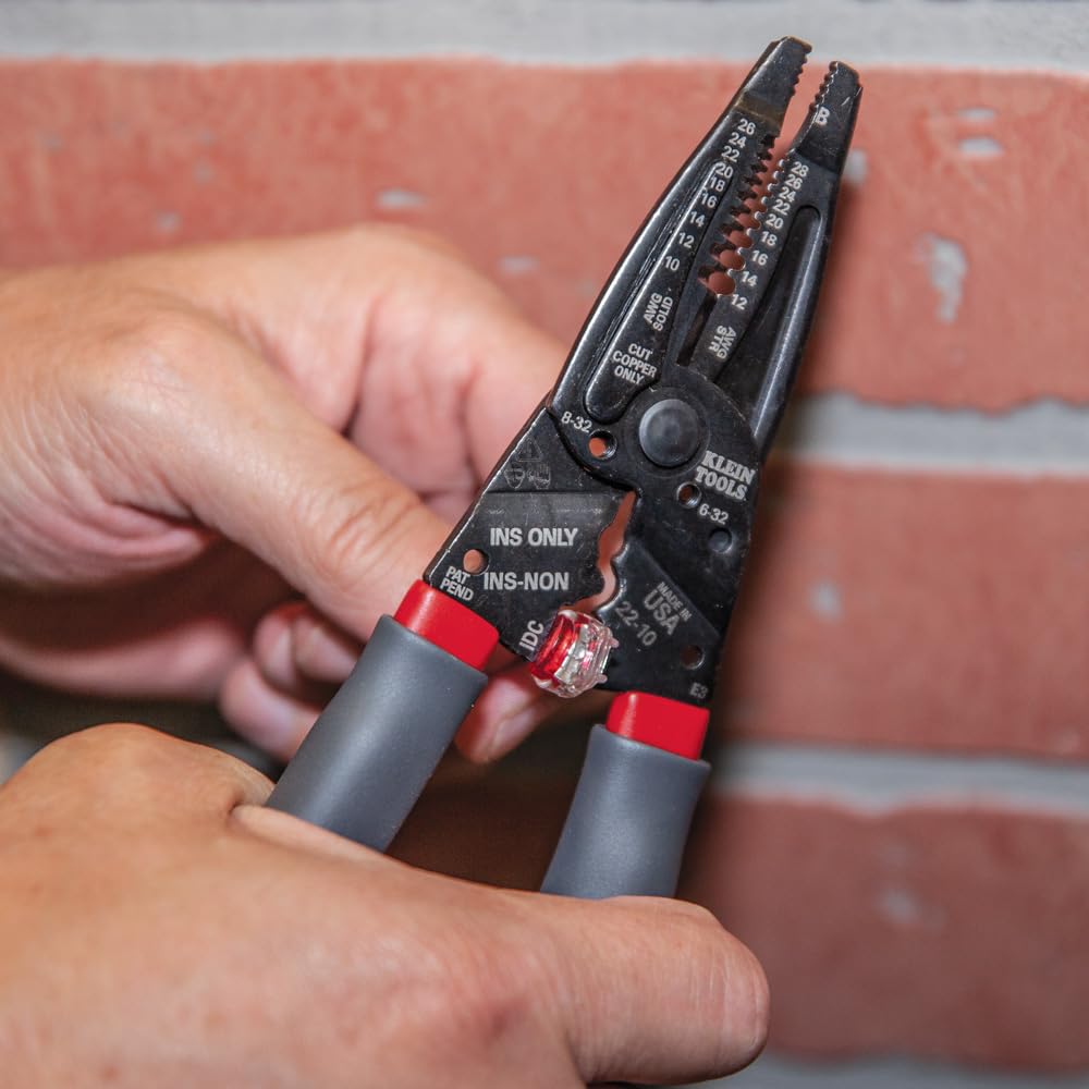 Klein Tools 1019 Klein Kurve Wire Stripper / Crimper / Cutter for B and IDC Connectors, Made in USA, Terminals, More