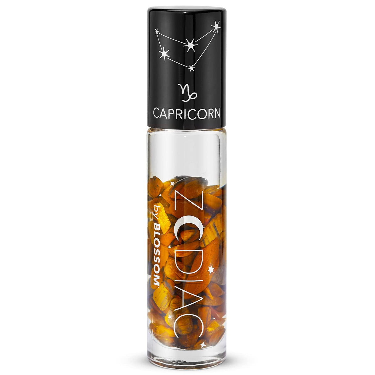 Blossom Zodiac Sign Roll-On Lip Gloss, Vanilla Scented + Moisturizing with Crystals, Made in USA, 0.20 fl. oz./5.9ml, Aquarius