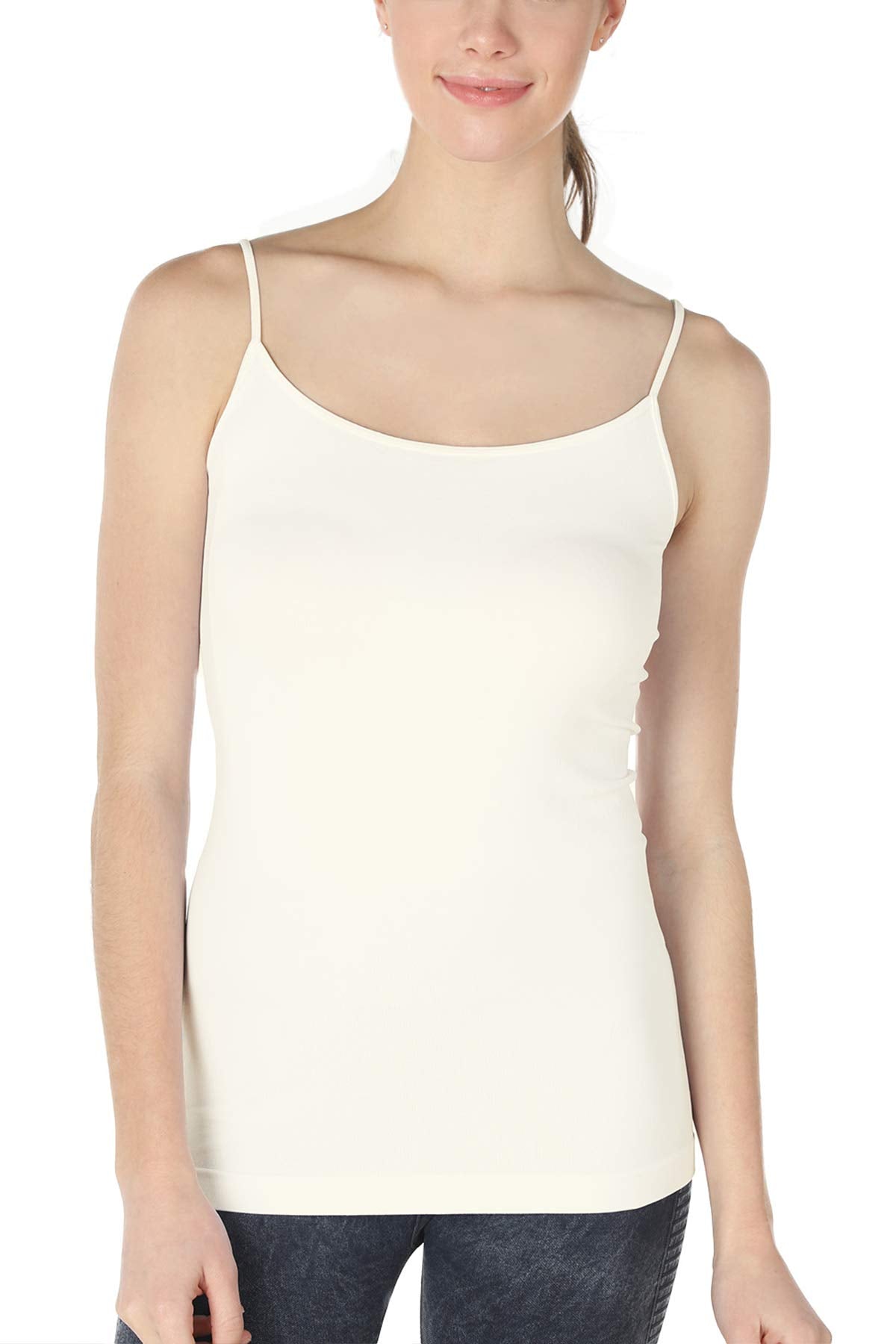 NIKIBIKI Women Seamless Basic Camisole, Made in U.S.A, One Size