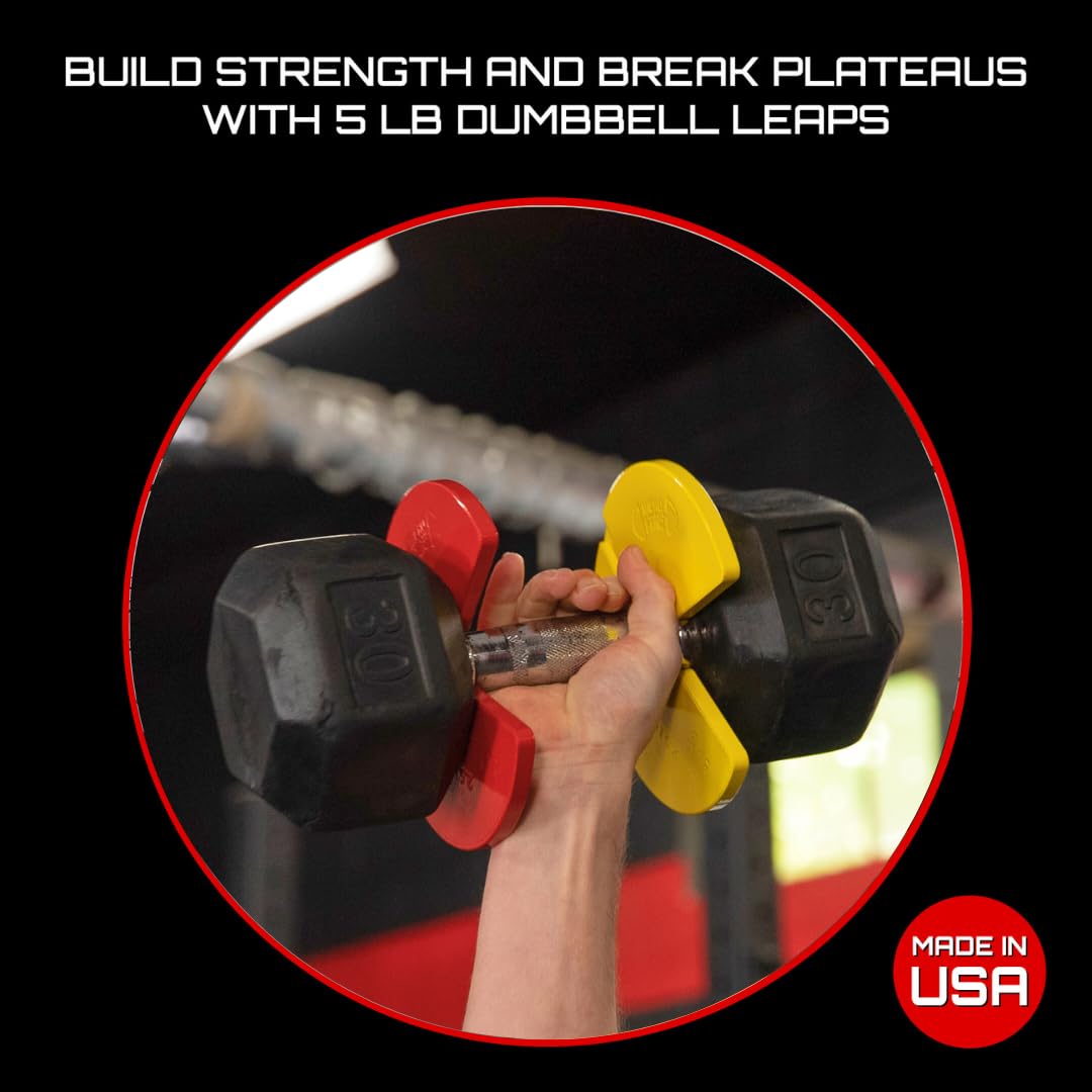 Micro Gainz Dumbbell Fractional 2.5 lb Weight Plate, Ideal for Micro Loading, (Choose Color) 2 Piece Fractional Weight Plates, Designed for Dumbbell Training, Made In USA