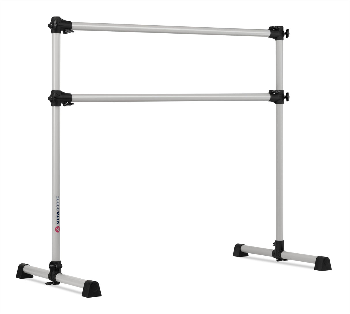 VITA Barre Portable Freestanding Double Ballet Barre, Prodigy, Aluminum | Adjustable Height, USA Made, Home or Gym Exercise Equipment for Kids & Adults | Dance, Fitness, Pilates