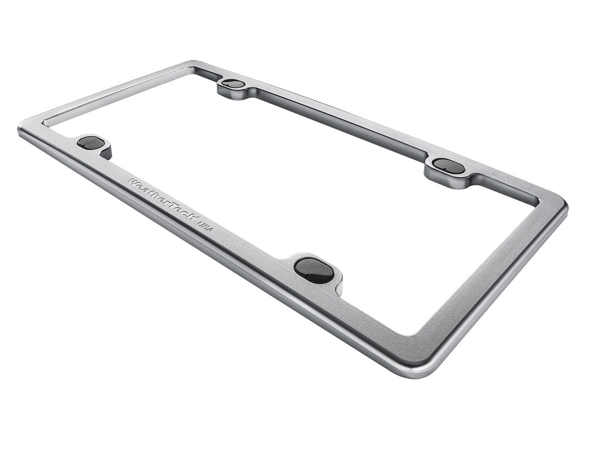 WeatherTech Billet Motorcycle License Plate Frame - Satin Black