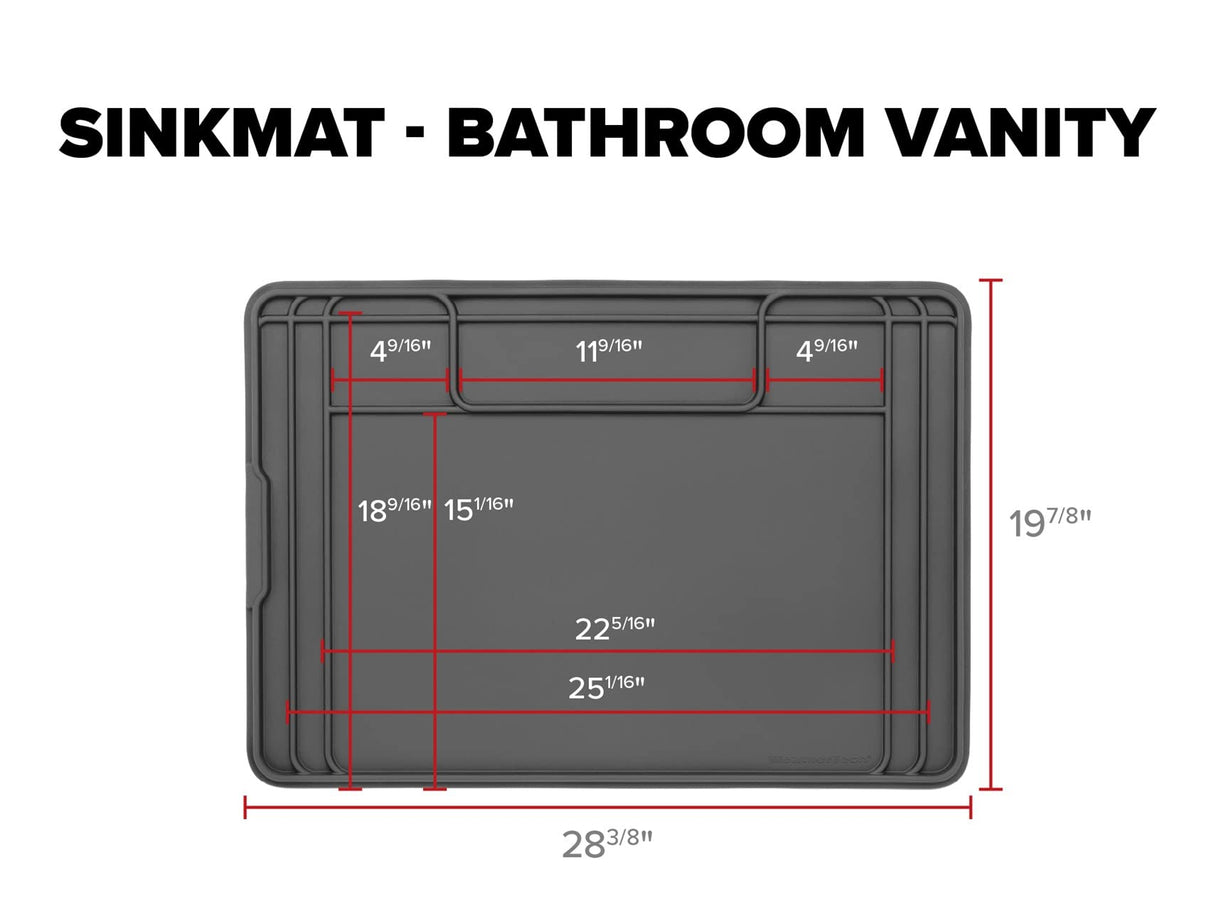 WeatherTech SinkMat – Waterproof Under Sink Liner Mat for Kitchen Bathroom – 34” x 22” Inches - Durable, Flexible Tray – Home undersink Organizer Must Haves, Black