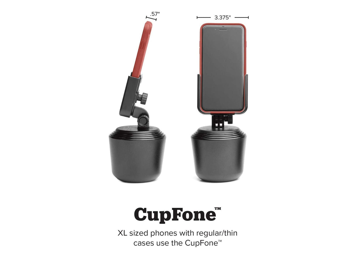 WeatherTech CupFone – Adjustable, Universal Cup Holder Phone Mount Accessory for Car – Compatible with iPhone & Other Smartphones – Open Access Design for Cell Phone Charging
