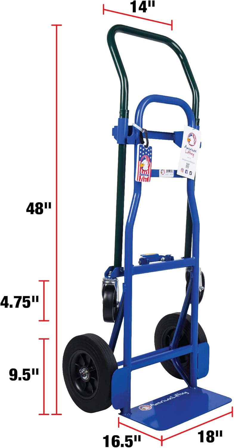 800 lbs Quick Latch Hand Truck, Metal Frame