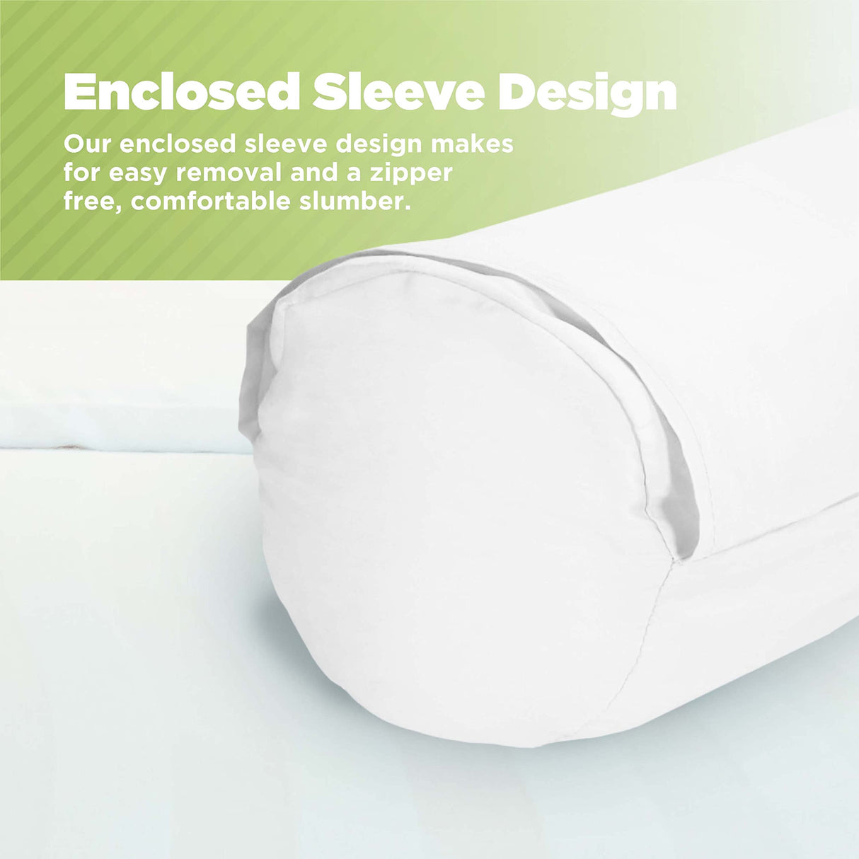 Bean Products Neck Roll Pillowcases | Cotton, 10 oz. Heavy Duty | Navy (6" x 16")